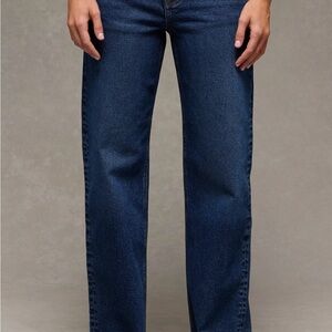 American Eagle Outfitters Dark Blue Straight Leg Jeans